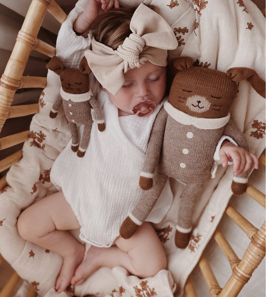 Grand doudou lapin | pyjama avoine