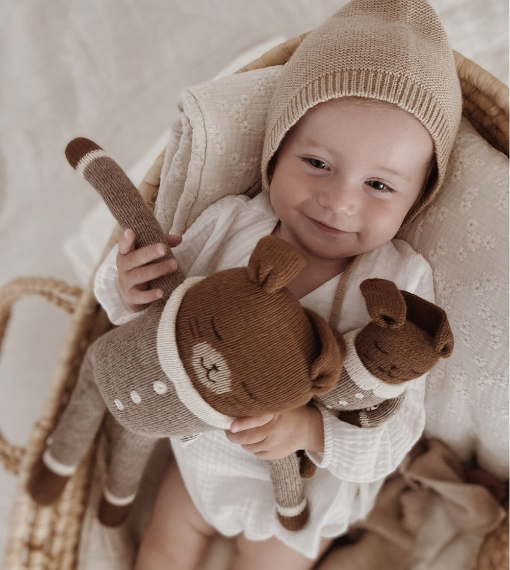 Grand doudou lapin | pyjama avoine