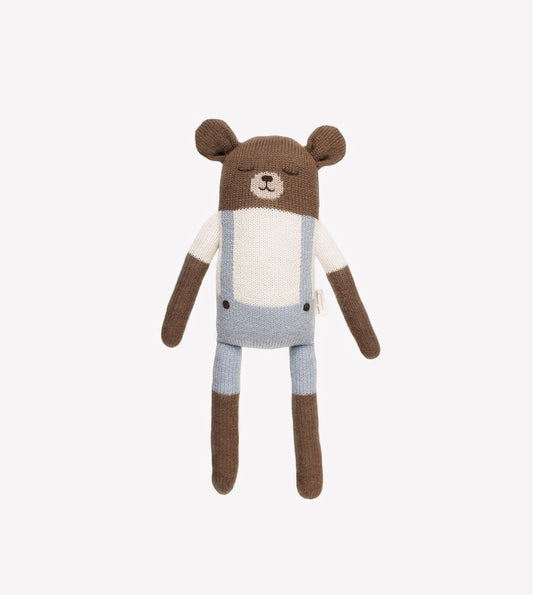 Grand doudou ours | bleu