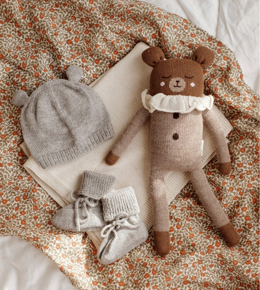 Grand doudou ours | pyjama avoine