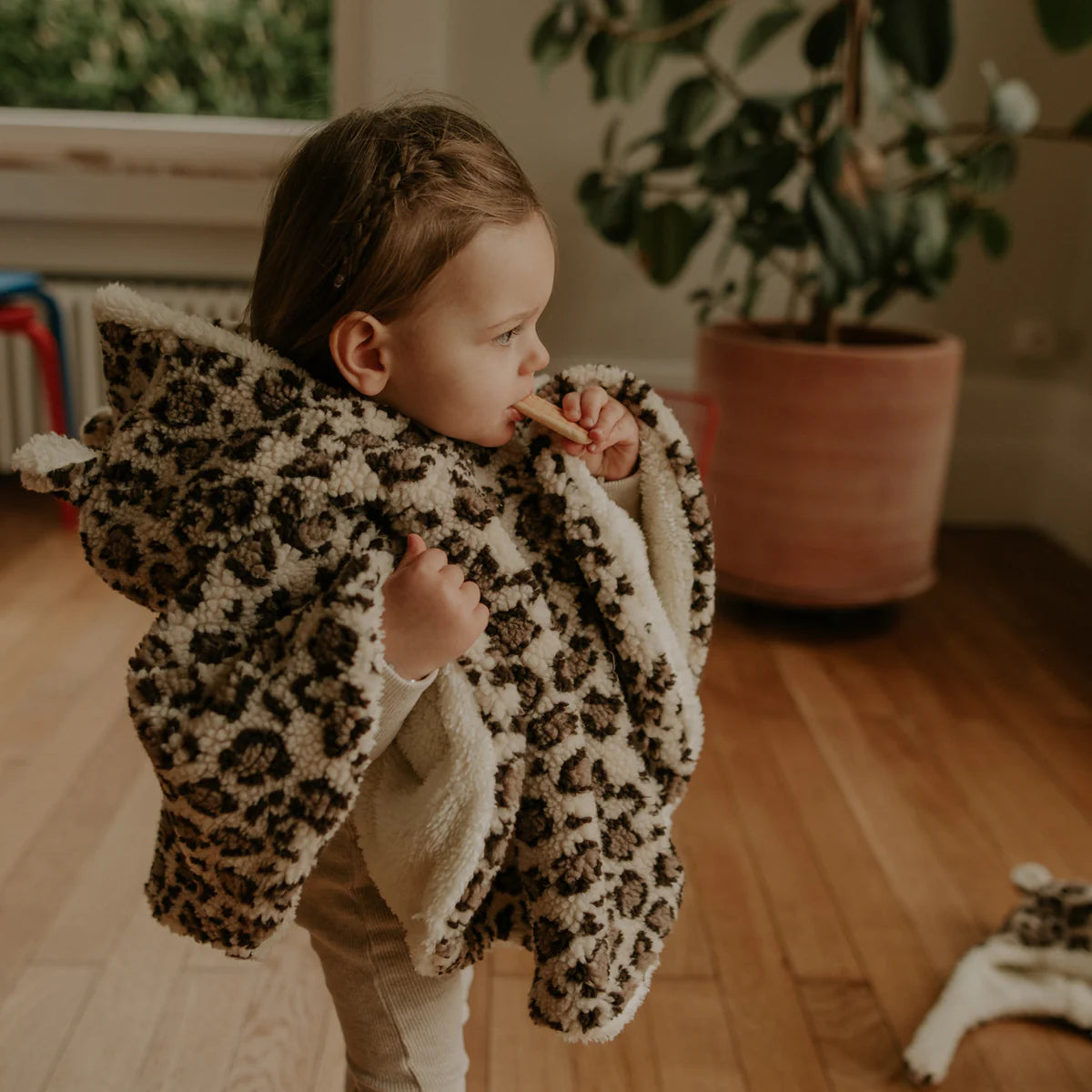 Poncho bébé léopard