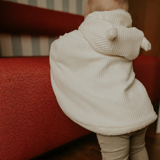 Poncho bébé écru