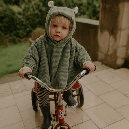 Poncho bébé Kaki