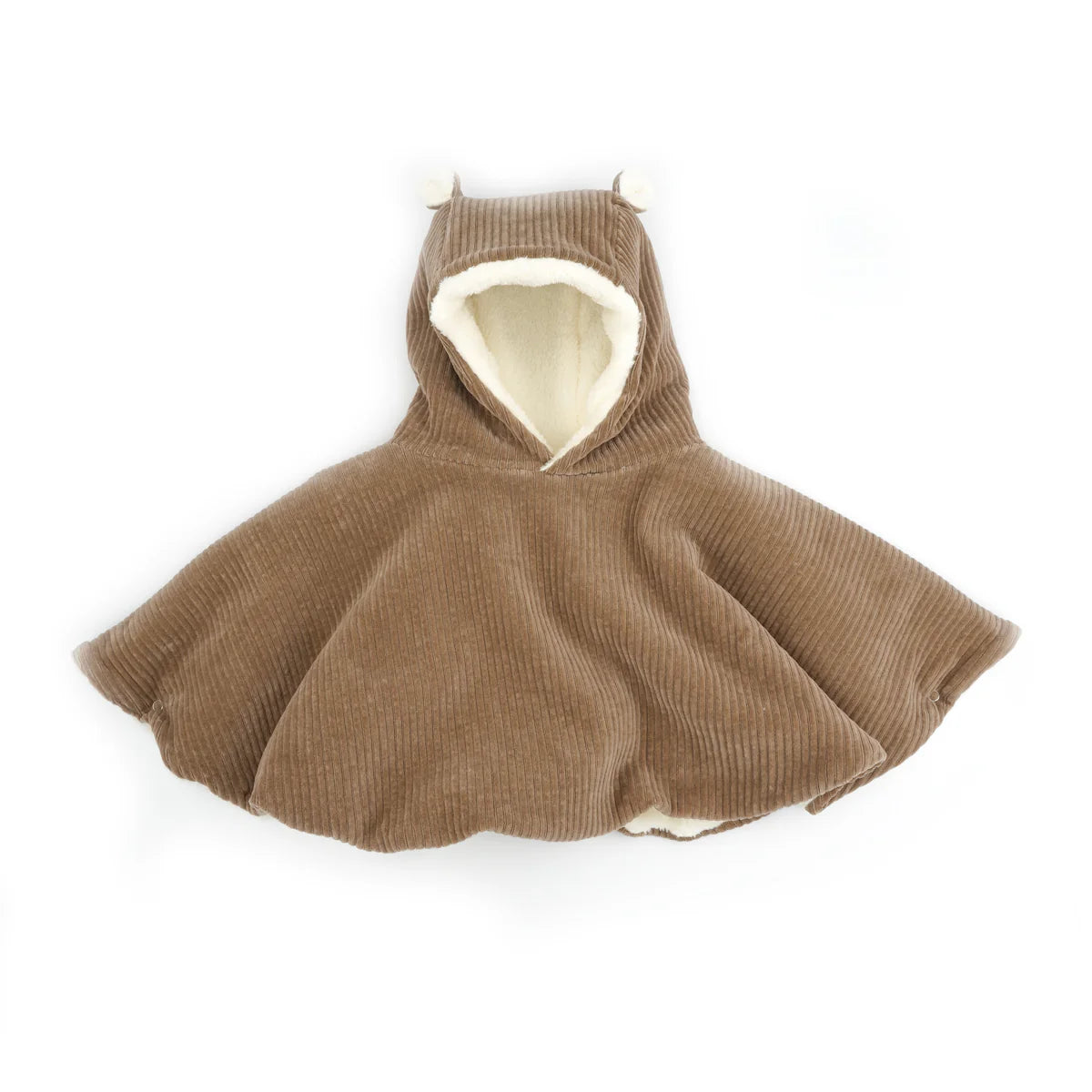 Poncho bébé taupe