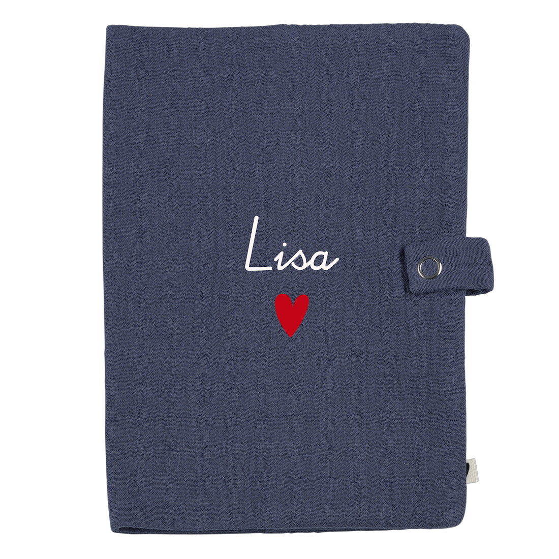 Atelier Wagram - Protège carnet gaze bleu jean