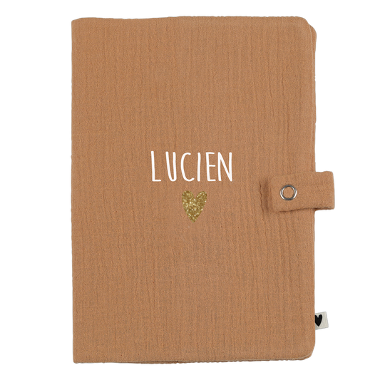 Atelier Wagram | Protège carnet gaze camel