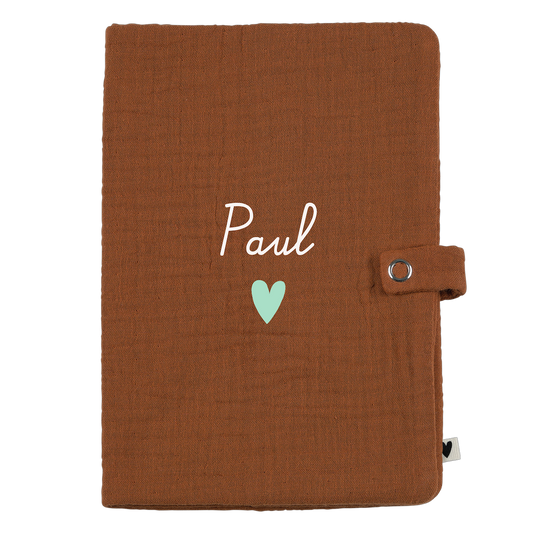 Atelier Wagram | Protège carnet gaze caramel