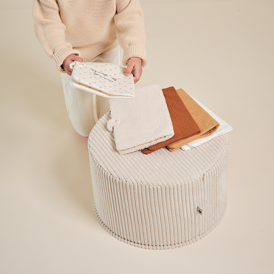 Atelier Wagram | Protège carnet gaze caramel