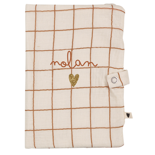 Atelier Wagram | Protège carnet gaze grands carreaux