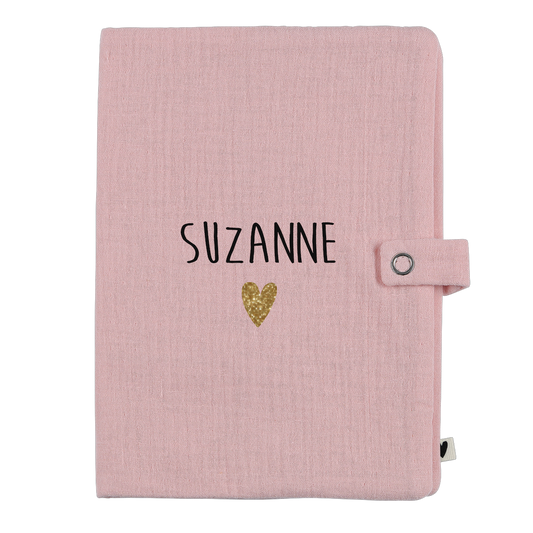 Atelier Wagram | Protège carnet gaze rose