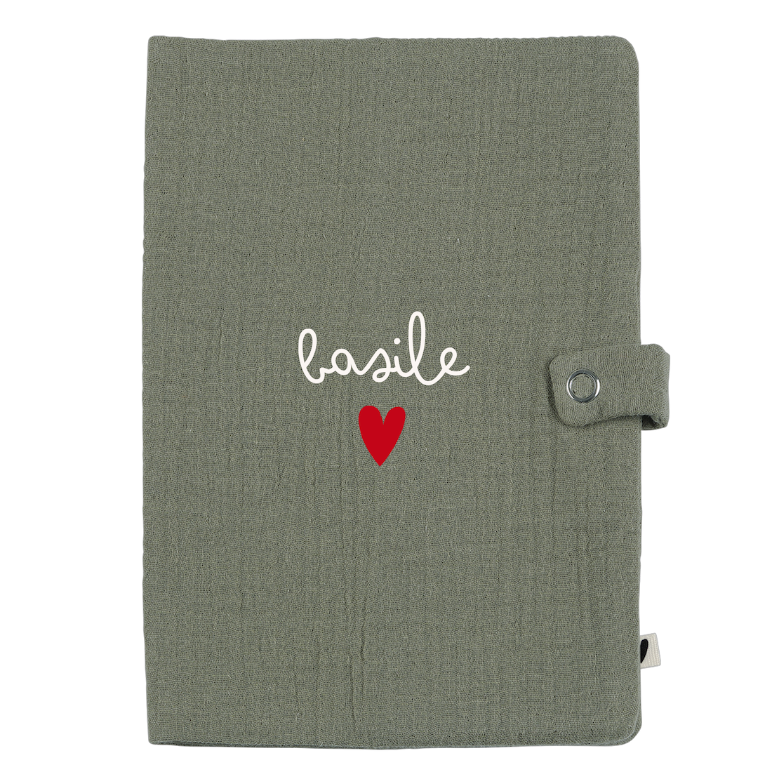 Atelier Wagram | Protège carnet gaze vert olive