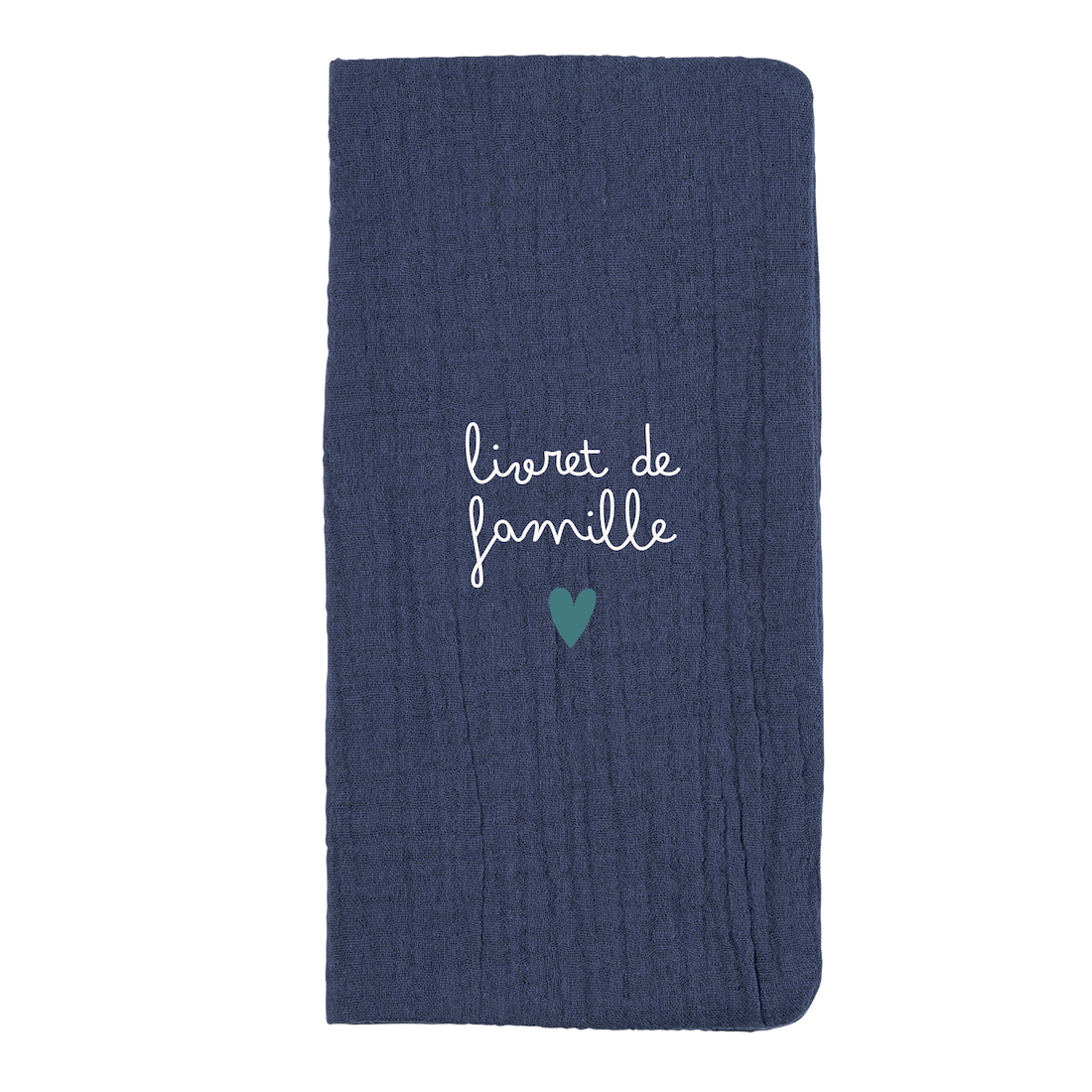 Atelier Wagram | Protège livret de famille gaz bleu foncé